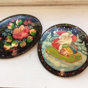 Hand-painted Russian pins